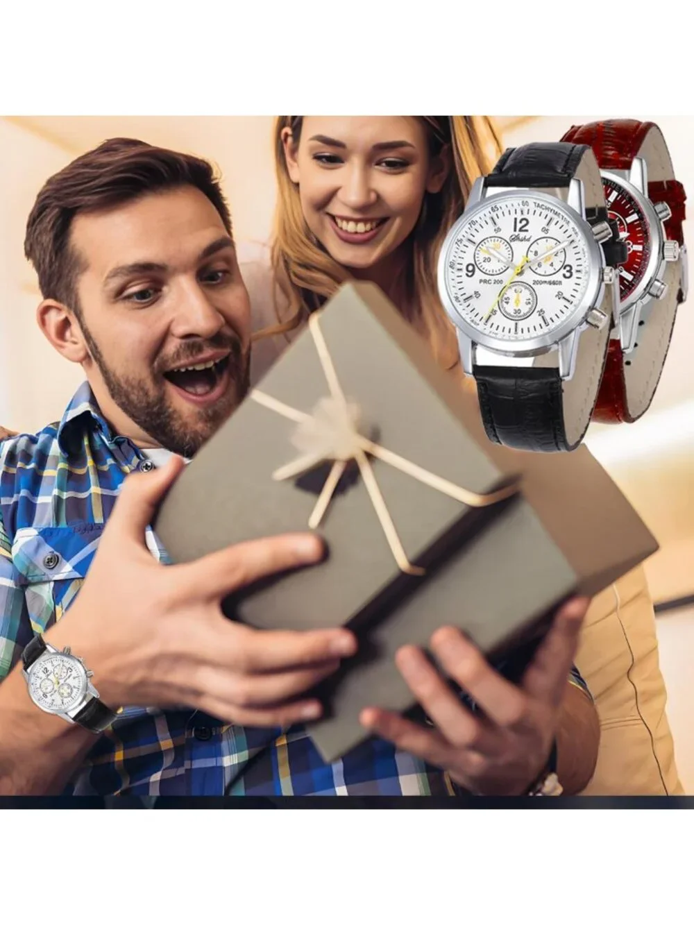 12 Pack Men's Leather Quartz Watches - Classic Business & Casual Styles, Sports